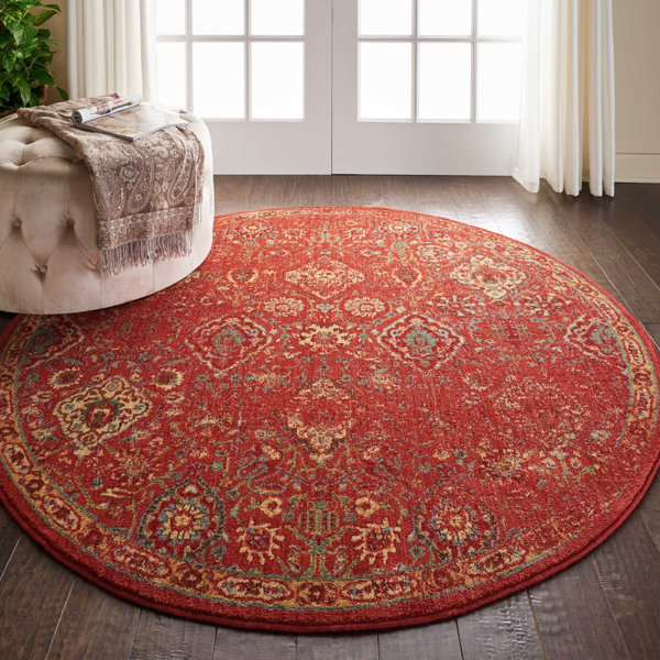 Bungalow Rose Lowndes Oriental Brick Red Area Rug & Reviews Wayfair